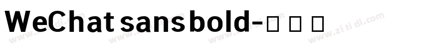 WeChat sans bold字体转换